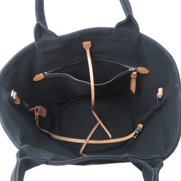 Prada Canapa PM Women's Handbag 1BG186 Canvas Black - Picture 6 of 10